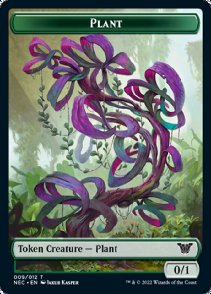 Plant // Treasure Double-sided Token [Kamigawa: Neon Dynasty Commander Tokens] | Magic Magpie