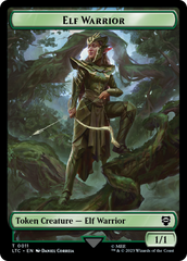 Elf Warrior // Treasure Double Sided Token [The Lord of the Rings: Tales of Middle-Earth Commander Tokens] | Magic Magpie