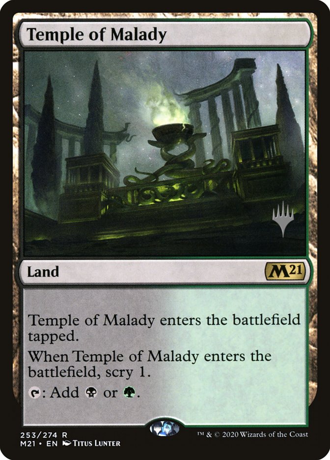 Temple of Malady (Promo Pack) [Core Set 2021 Promos] | Magic Magpie