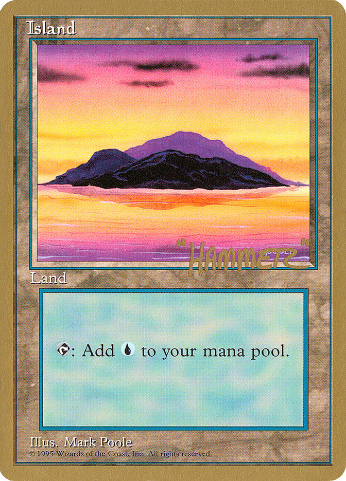 Island (shr368) (Shawn "Hammer" Regnier) [Pro Tour Collector Set] | Magic Magpie