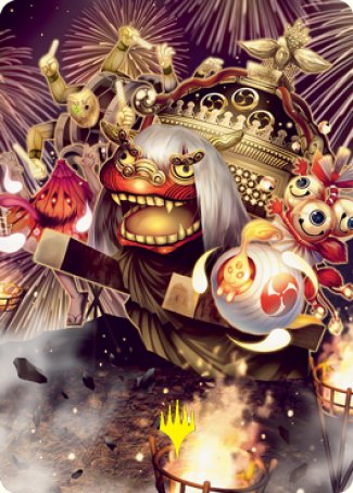 March of Reckless Joy Art Card (Gold-Stamped Signature) [Kamigawa: Neon Dynasty Art Series] | Magic Magpie