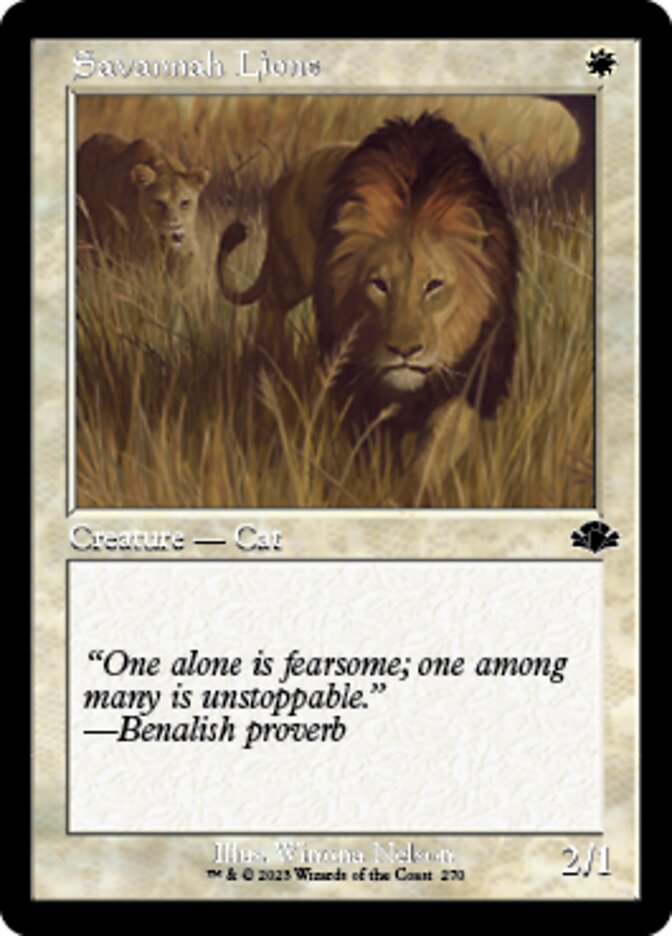 Savannah Lions (Retro) [Dominaria Remastered] | Magic Magpie