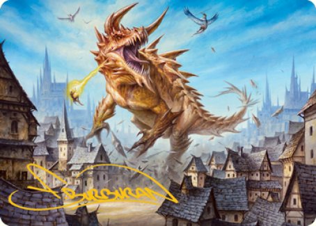 Tarrasque Art Card (Gold-Stamped Signature) [Dungeons & Dragons: Adventures in the Forgotten Realms Art Series] | Magic Magpie