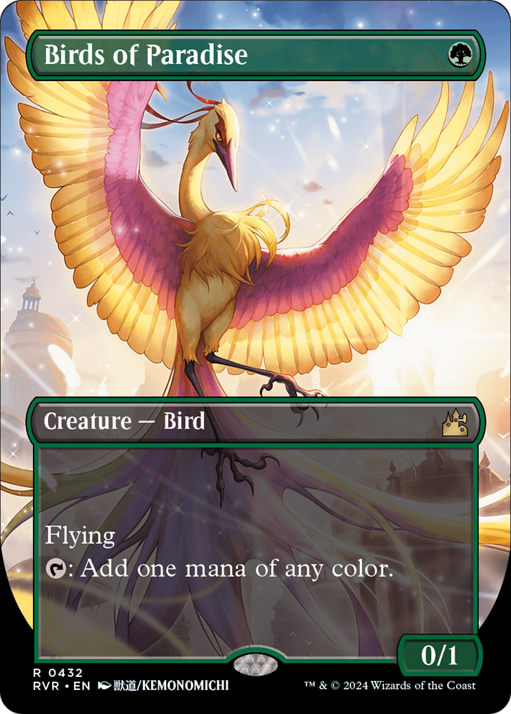 Birds of Paradise (Anime Borderless) [Ravnica Remastered] | Magic Magpie