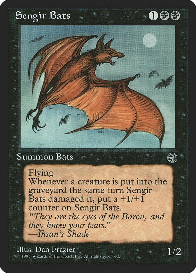 Sengir Bats (Ihsan's Shade Flavor Text) [Homelands] | Magic Magpie