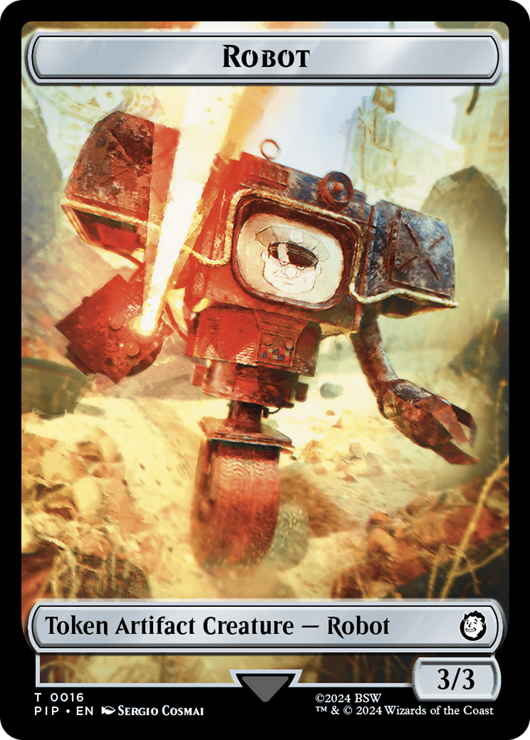 Robot // Junk Double-Sided Token [Fallout Tokens] | Magic Magpie