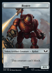 Astartes Warrior // Robot Double-sided Token (Surge Foil) [Universes Beyond: Warhammer 40,000 Tokens] | Magic Magpie