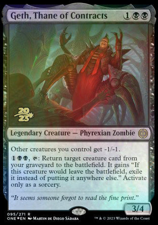 Geth, Thane of Contracts [Phyrexia: All Will Be One Prerelease Promos] | Magic Magpie