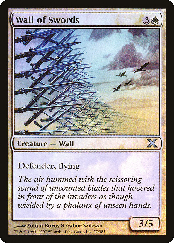 Wall of Swords (Premium Foil) [Tenth Edition] | Magic Magpie
