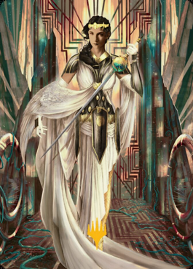 Elspeth Resplendent 2 Art Card (Gold-Stamped Signature) [Streets of New Capenna Art Series] | Magic Magpie