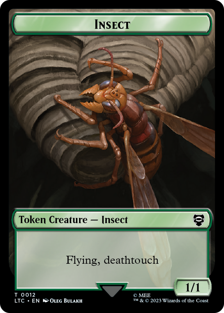 Elf Warrior // Insect Double Sided Token [The Lord of the Rings: Tales of Middle-Earth Commander Tokens] | Magic Magpie