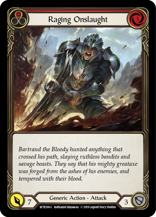 Raging Onslaught (Red) [WTR188-C] Alpha Print Normal | Magic Magpie