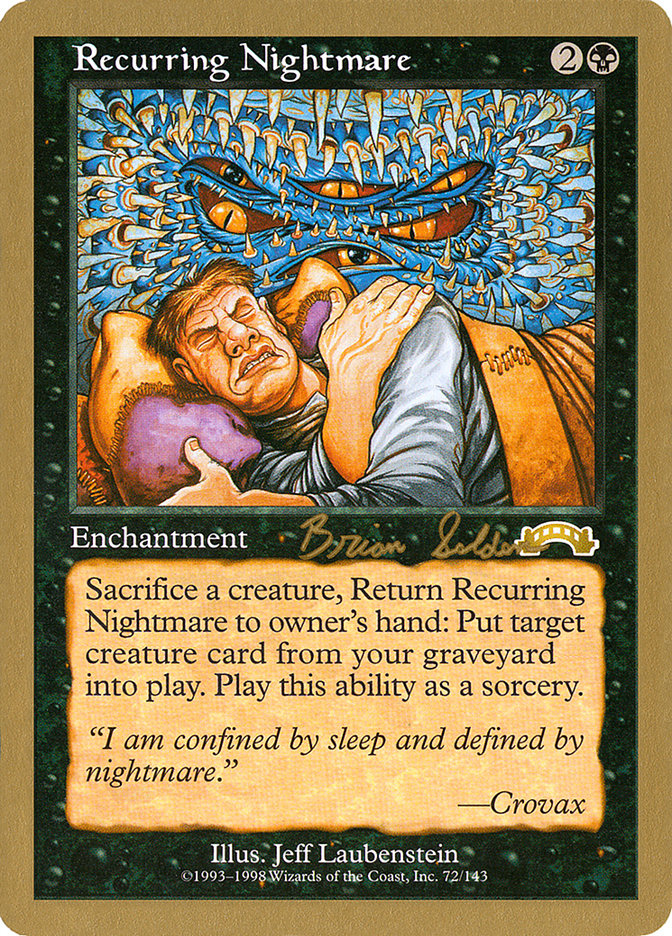 Recurring Nightmare (Brian Selden) [World Championship Decks 1998] | Magic Magpie