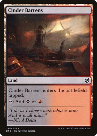 Cinder Barrens [Commander 2019] | Magic Magpie