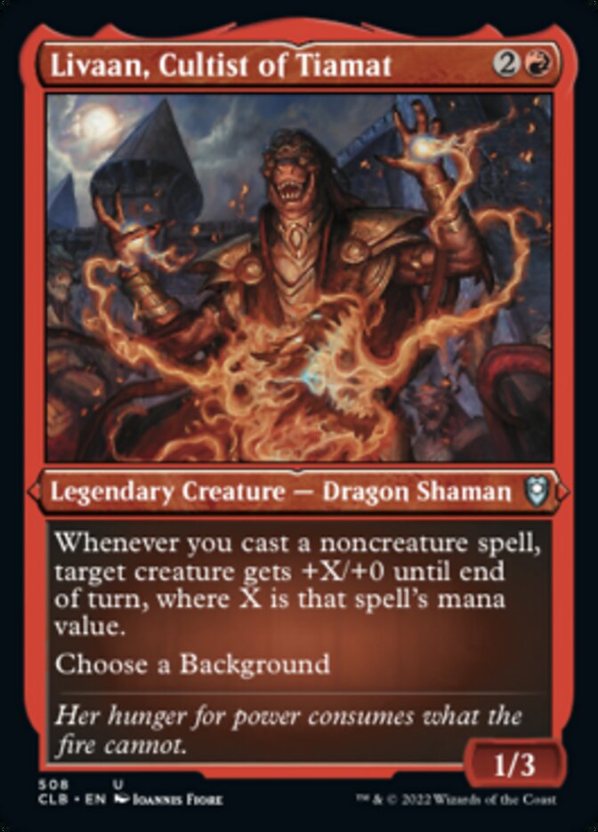 Livaan, Cultist of Tiamat (Foil Etched) [Commander Legends: Battle for Baldur's Gate] | Magic Magpie