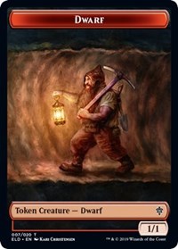 Dwarf // Food (17) Double-sided Token [Throne of Eldraine Tokens] | Magic Magpie