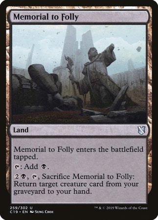 Memorial to Folly [Commander 2019] | Magic Magpie