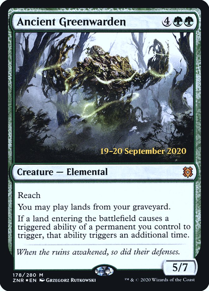 Ancient Greenwarden  [Zendikar Rising Prerelease Promos] | Magic Magpie