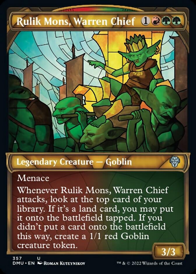 Rulik Mons, Warren Chief (Showcase Textured) [Dominaria United] | Magic Magpie