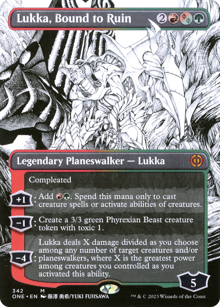 Lukka, Bound to Ruin (Borderless Manga) [Phyrexia: All Will Be One] | Magic Magpie