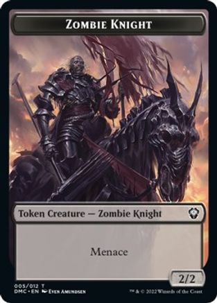 Zombie Knight // Warrior Double-sided Token [Dominaria United Commander Tokens] | Magic Magpie