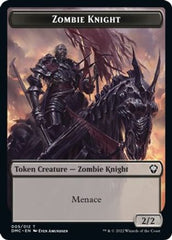 Zombie Knight // Goblin Double-sided Token [Dominaria United Commander Tokens] | Magic Magpie