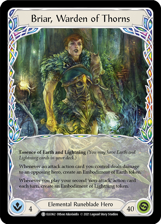 Briar, Warden of Thorns // Titan's Fist [ELE062 // ELE202] (Tales of Aria)  1st Edition Normal | Magic Magpie
