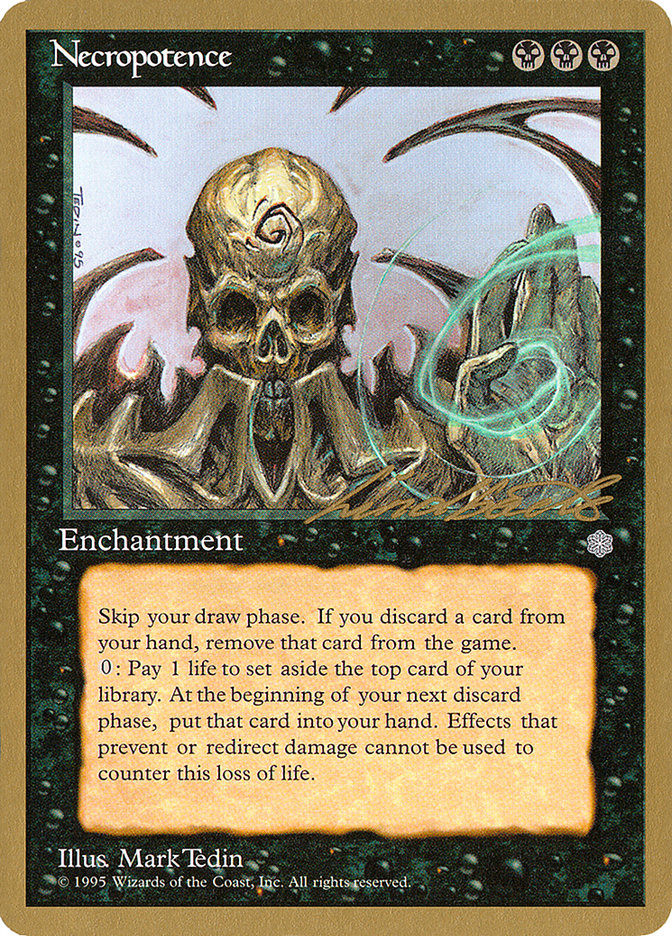 Necropotence (Leon Lindback) [Pro Tour Collector Set] | Magic Magpie