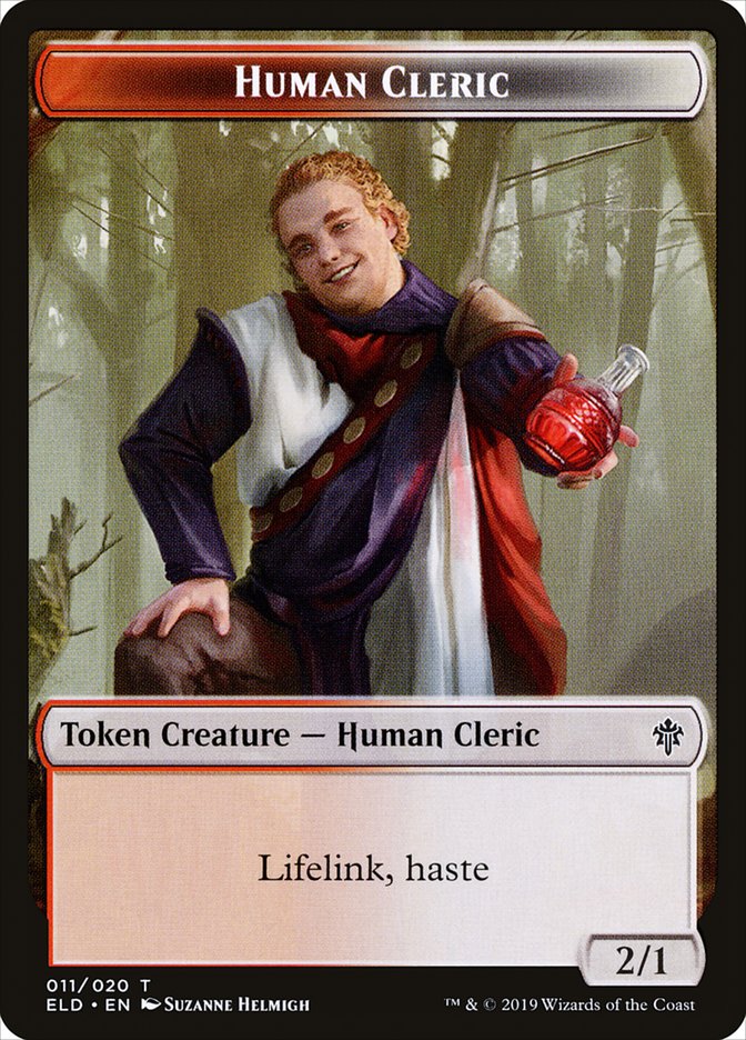 Human Cleric [Throne of Eldraine Tokens] | Magic Magpie