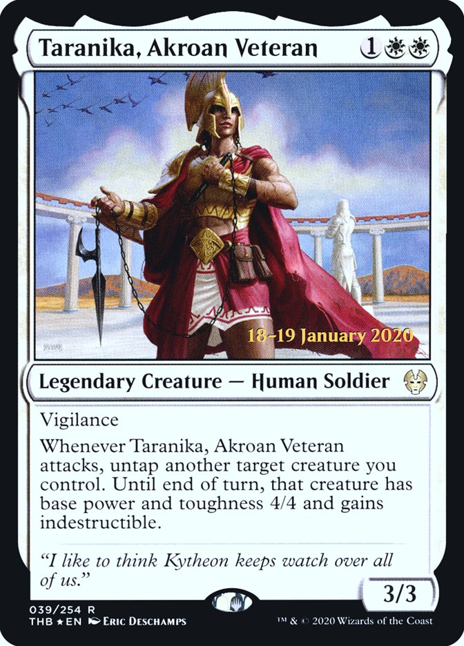 Taranika, Akroan Veteran [Theros Beyond Death Prerelease Promos] | Magic Magpie