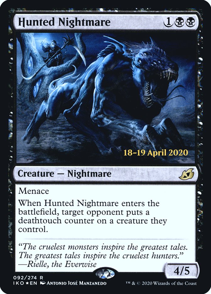 Hunted Nightmare  [Ikoria: Lair of Behemoths Prerelease Promos] | Magic Magpie