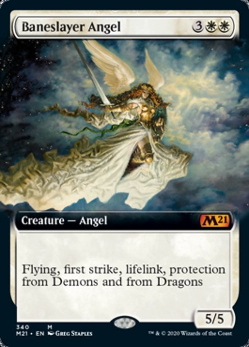 Baneslayer Angel (Extended Art) [Core Set 2021] | Magic Magpie