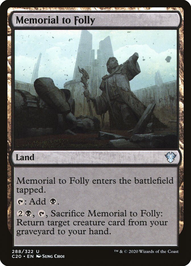 Memorial to Folly [Commander 2020] | Magic Magpie