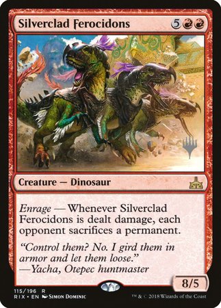 Silverclad Ferocidons [Rivals of Ixalan Promos] | Magic Magpie