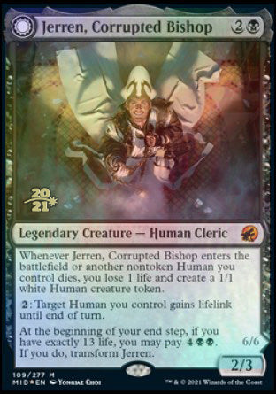 Jerren, Corrupted Bishop // Ormendahl, the Corrupted [Innistrad: Midnight Hunt Prerelease Promos] | Magic Magpie