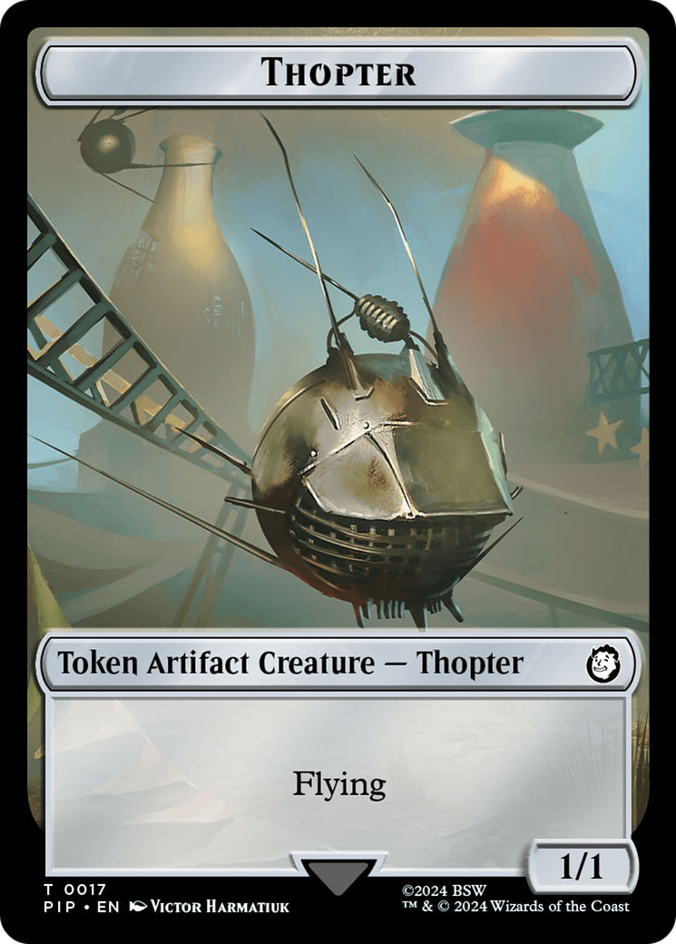 Treasure (0018) // Thopter Double-Sided Token [Fallout Tokens] | Magic Magpie