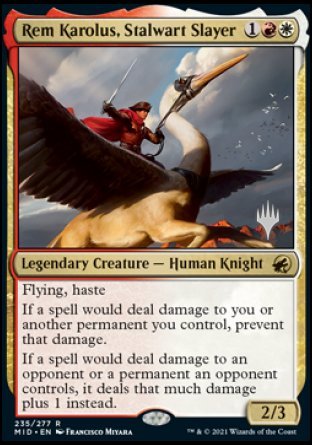 Rem Karolus, Stalwart Slayer (Promo Pack) [Innistrad: Midnight Hunt Promos] | Magic Magpie