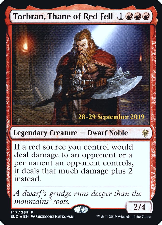 Torbran, Thane of Red Fell  [Throne of Eldraine Prerelease Promos] | Magic Magpie