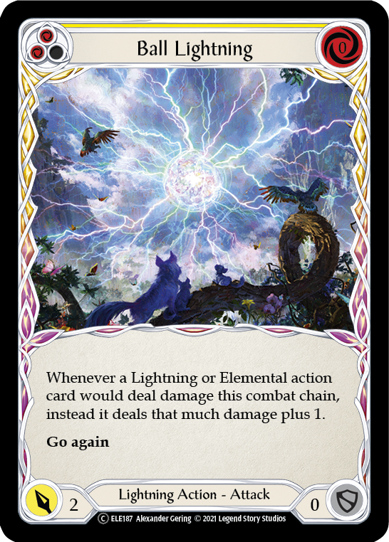 Ball Lightning (Yellow) [U-ELE187] Unlimited Rainbow Foil | Magic Magpie