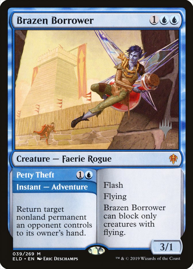 Brazen Borrower // Petty Theft (Promo Pack) [Throne of Eldraine Promos] | Magic Magpie