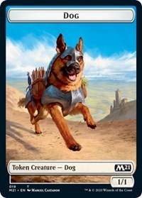 Dog // Weird Double-sided Token [Core Set 2021 Tokens] | Magic Magpie