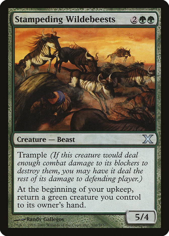 Stampeding Wildebeests [Tenth Edition] | Magic Magpie