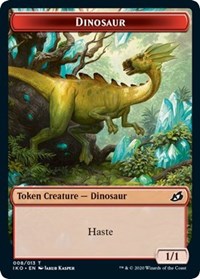 Dinosaur // Human Soldier (003) Double-sided Token [Ikoria: Lair of Behemoths Tokens] | Magic Magpie