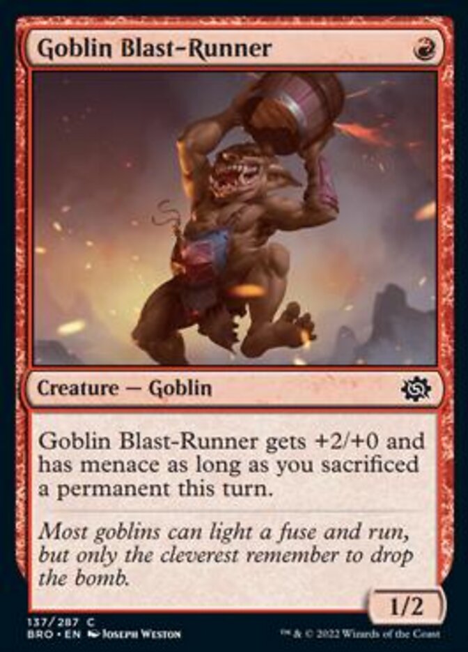 Goblin Blast-Runner [The Brothers' War] | Magic Magpie