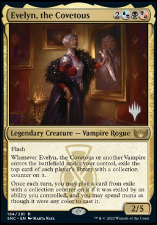 Evelyn, the Covetous (Promo Pack) [Streets of New Capenna Promos] | Magic Magpie