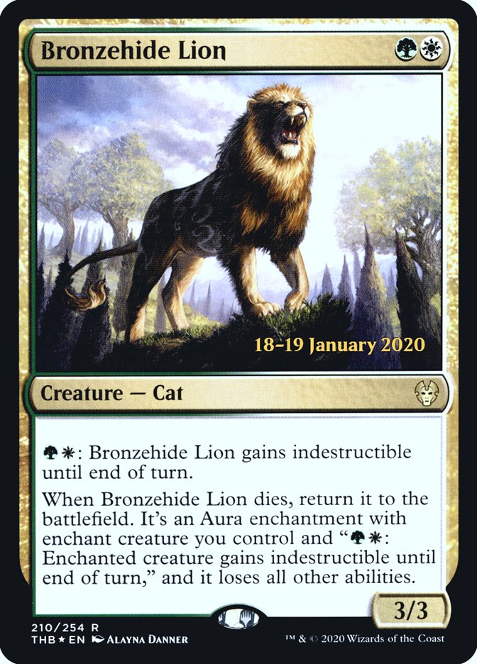 Bronzehide Lion [Theros Beyond Death Prerelease Promos] | Magic Magpie