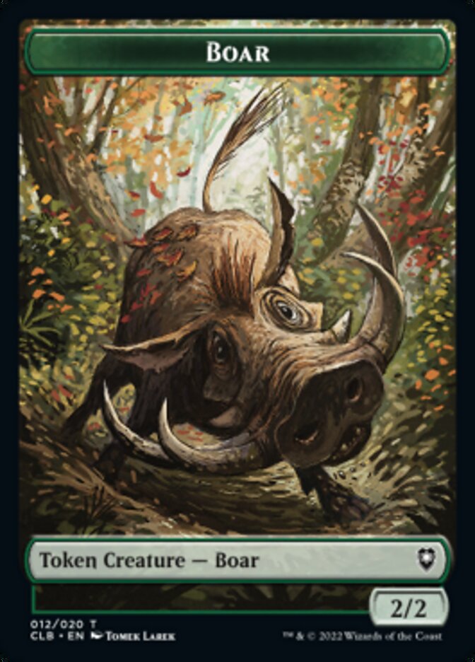 Boar Token [Commander Legends: Battle for Baldur's Gate Tokens] | Magic Magpie