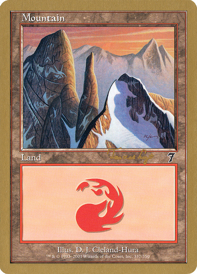 Mountain (337) (Tom van de Logt) [World Championship Decks 2001] | Magic Magpie