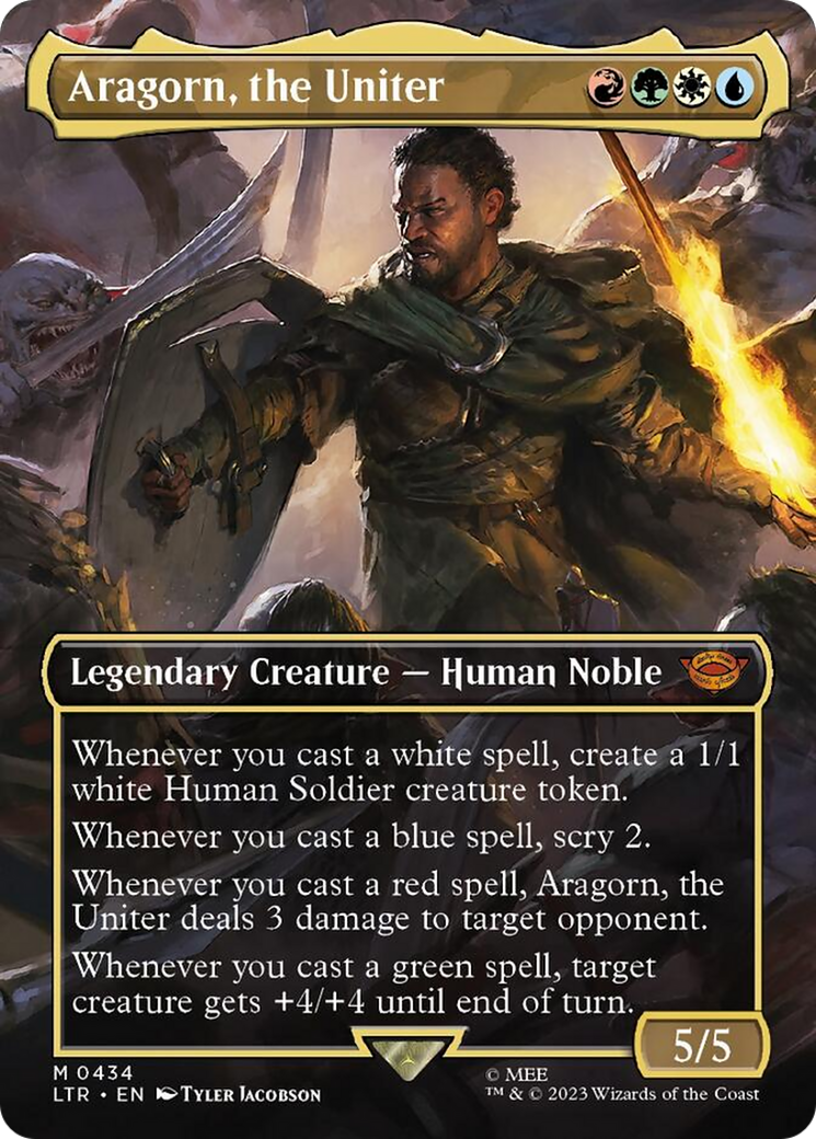 Aragorn, the Uniter (Borderless Alternate Art) [The Lord of the Rings: Tales of Middle-Earth] | Magic Magpie