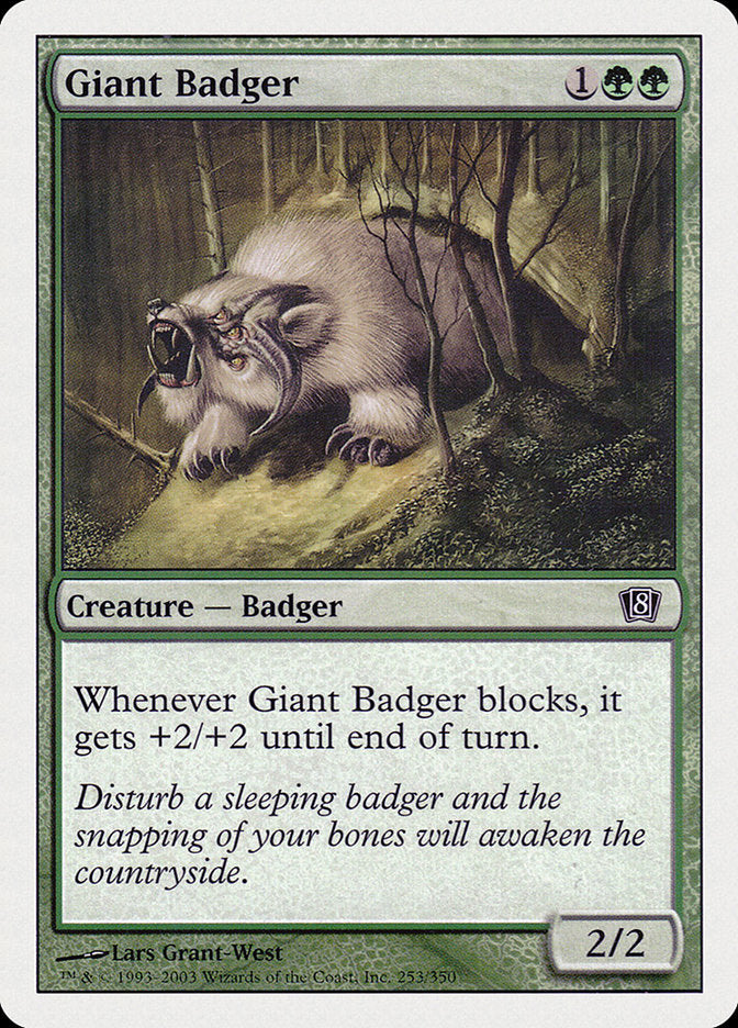 Giant Badger [Eighth Edition] | Magic Magpie